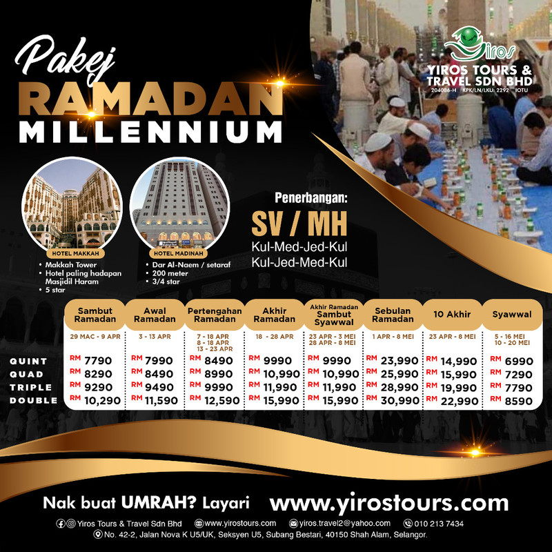 Pakej Umrah Ramadhan Millennium